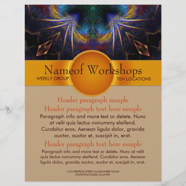 Workshops Party Events Fantasy Art flyer modelo (Frente)