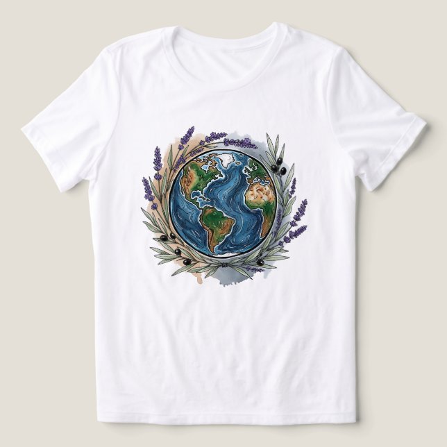 World Peace Watercolor Art (Design frontal)