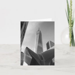 World Trade Center em cartão de saudação dobrado p
