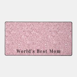 World's Best Mom Blush Pink Gemstone Modern Text