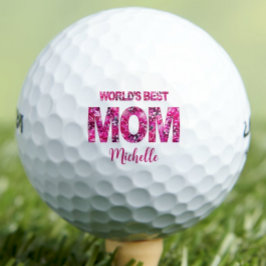World's Best Mom Mother's Day - Pink Floral Name