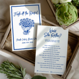 Would She Rather Blue Bridal Shower Game