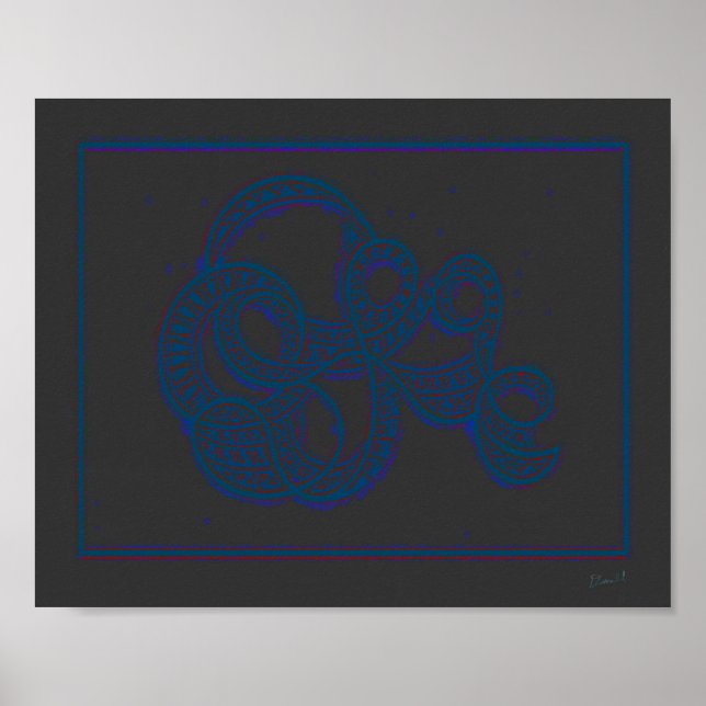 "Wow versão abstrata 99" download ou pôster (Frente)