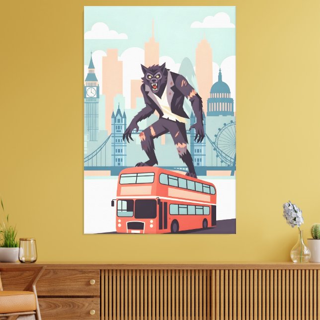 WPA art inspired London canvas print (Insitu(Sala de estar))