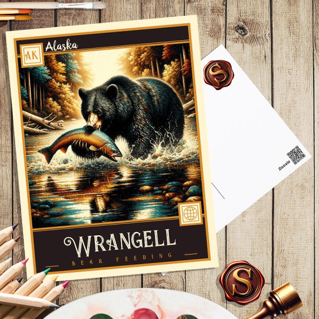 Wrangell, Alasca | Cartão postal Vintage (Criador carregado)