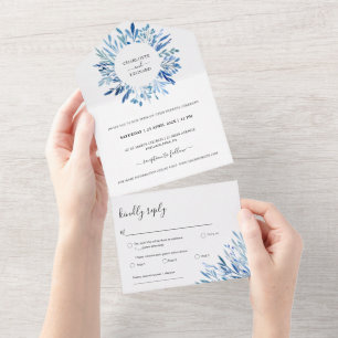 Wreath Blue Sobra Todos Em Um Convite