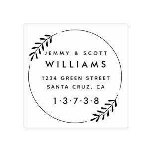 Wreath Casada Carimbo De Borracha De Casal