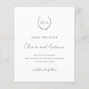 Wreath Crest Monograma Orçamento Casamento Salvar