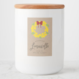 Wreath de limoncello natalino, etiqueta