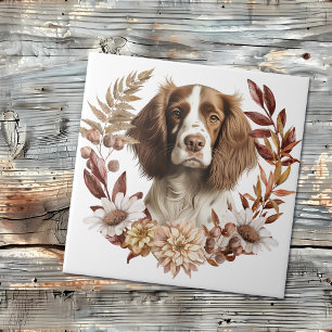 Wreath de outono do Cão Espanhol do Springer