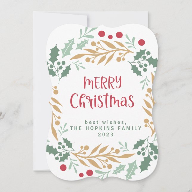 Wreath e Script de Natal | Feliz Natal (Frente)