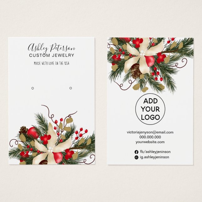 Wreath floral aquarela com biqueira (Frente & Verso)