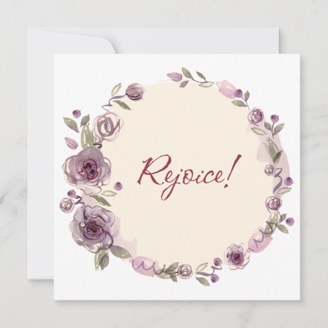 Wreath Flowers Greenery Floral Religião (Frente)