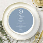 Wreath Monogramas Cartões do Menu Casamento Dusty<br><div class="desc">Um simples cartão de casamento de caligrafia. Eu ofereço um serviço de personalização gratuito,  se você tiver perguntas ou solicitações especiais,  por favor,  sinta-se à vontade para me contactar.</div>