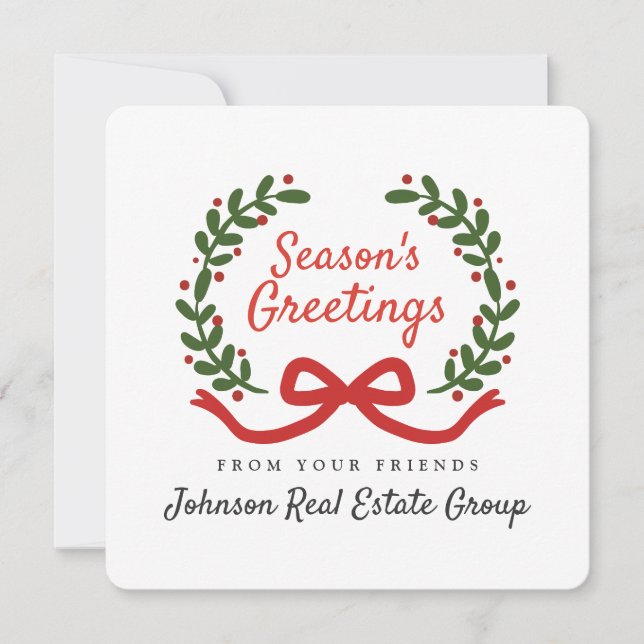 Wreath Natal | Cartões de natal (Frente)