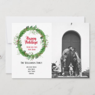 Wreath New Home para o Cartão com fotos das Férias