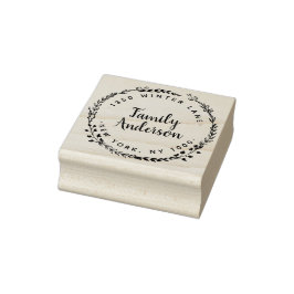 Wreath Return Address - Carimbo