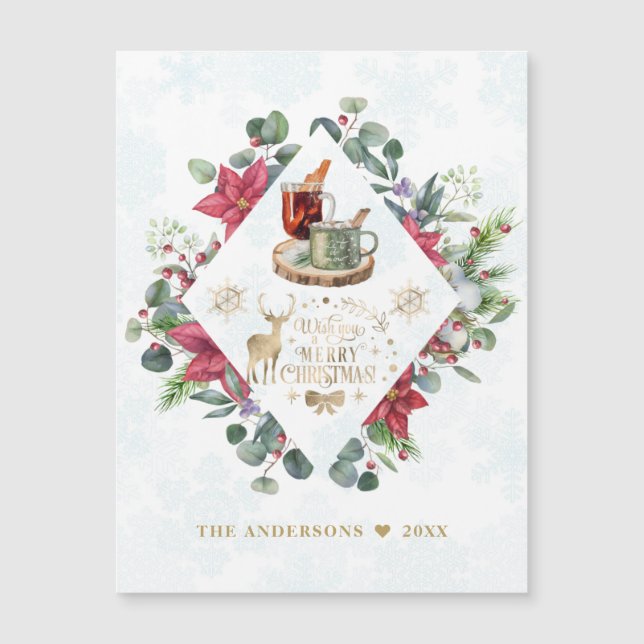 Wreath Wreath Winter Script Deseje A Você Um Feliz (Frente)