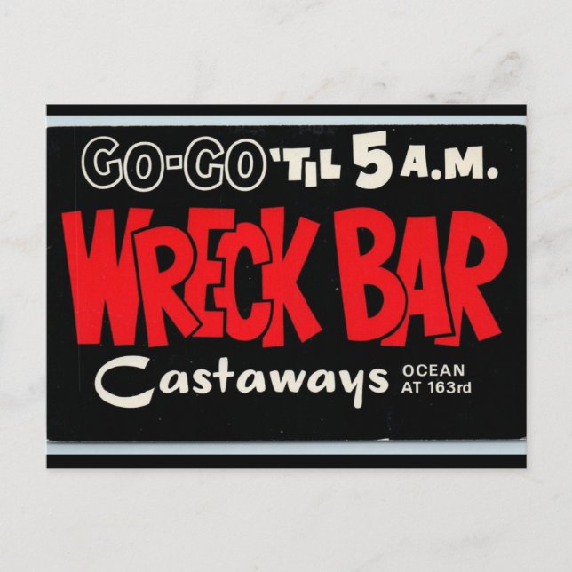 WRECK BAR OS CARTÕES POSTAIS DA PRAIA MIAMI CASTAW (Frente)