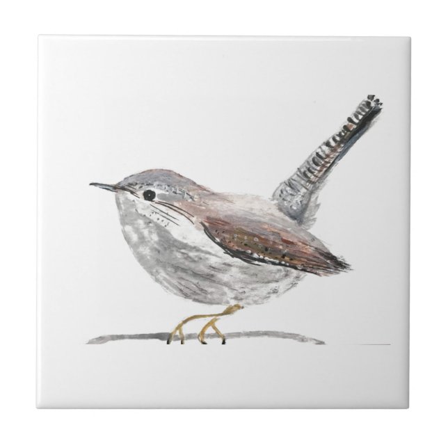 Wren Bird Willife Watercolor Art Cute (Frente)