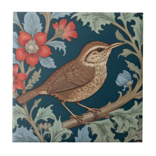 Wren William Morris estilo Face direita Pássaro
