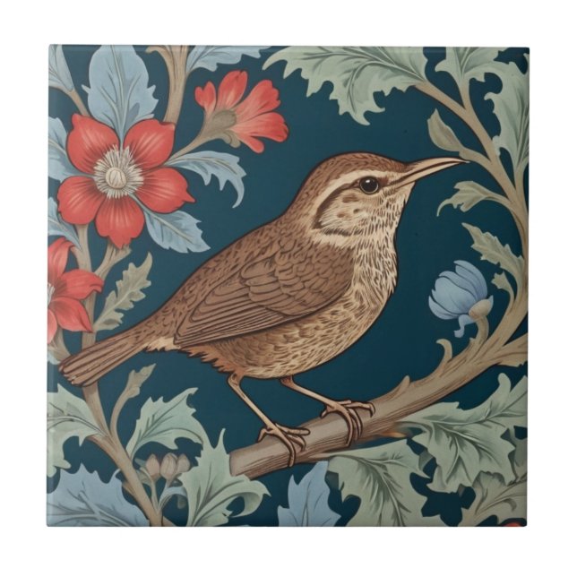 Wren William Morris estilo Face direita Pássaro (Frente)