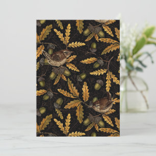 Wrens e bolotas de preto