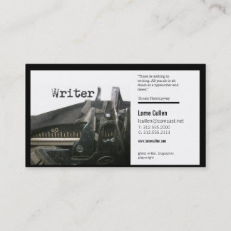 Write cartão de visita (máquina de escrever)