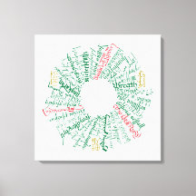 Wrodl Word Wreath Canvas