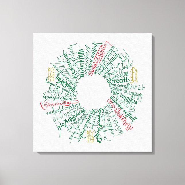 Wrodl Word Wreath Canvas (Frente)
