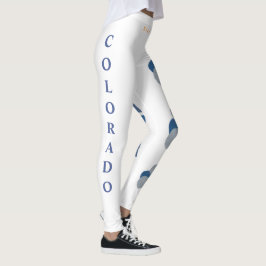 Wt. Leggings Columbinas Azuis Flores do Estado do