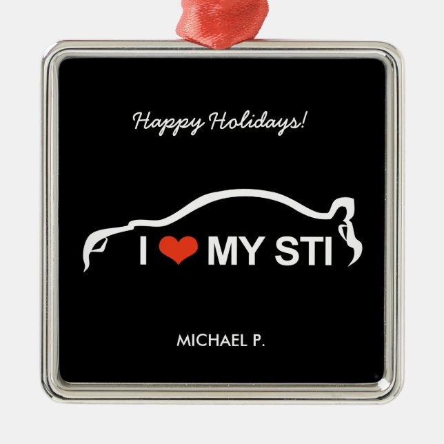 WTI de Impreza "eu amo enfeites de natal da minha (Frente)