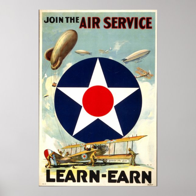 WW1 Army Air Corps recruiting poster (Frente)