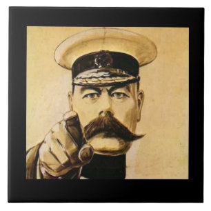WW1 Lord Kitchener Cerâmica Azulejo.