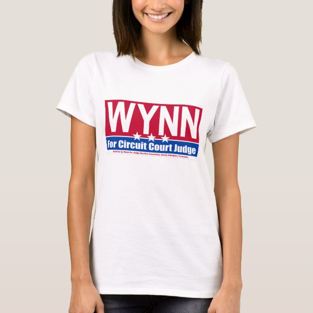 Wynn para a camisa do apoio da campanha do juiz (Frente)