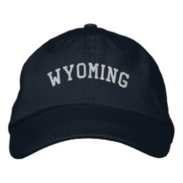 Wyoming EUA bordado Marinho Boné básico azul