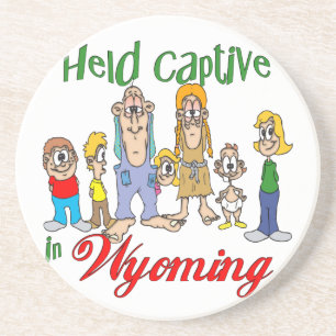 Wyoming Funny Trailer Park Porta copos Sandstone