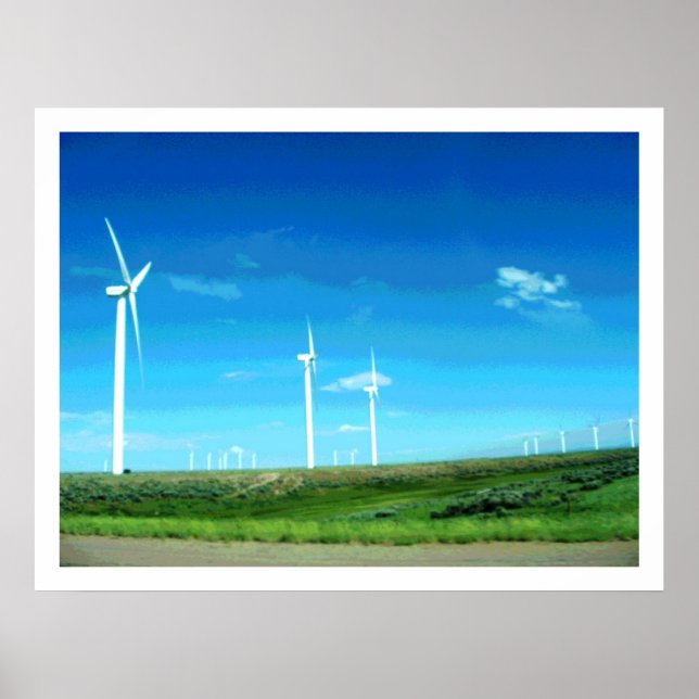 Wyoming Wind Turbines II Impressão (Frente)