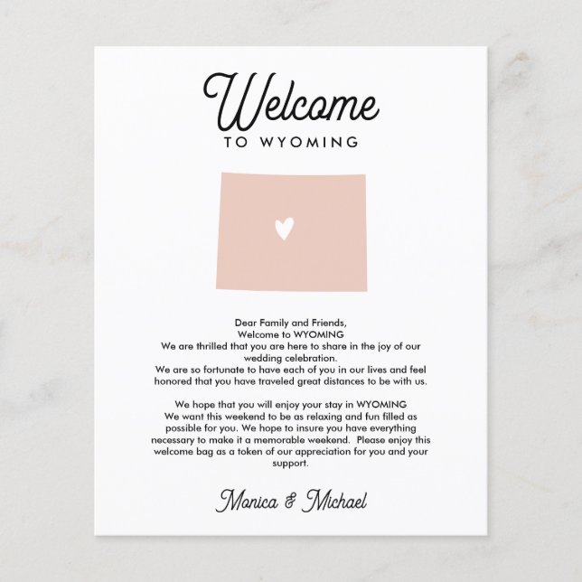 WYOMY - Letra de boas-vindas Itinerário QUALQUER C (Frente)