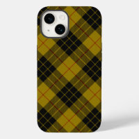 xadrez amarelo e preto do tartan MacLeod
