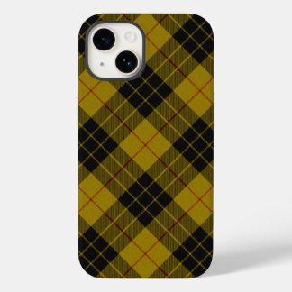 xadrez amarelo e preto do tartan MacLeod