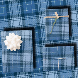 Xadrez Azul de Inverno Elegante Neutro em Gênero