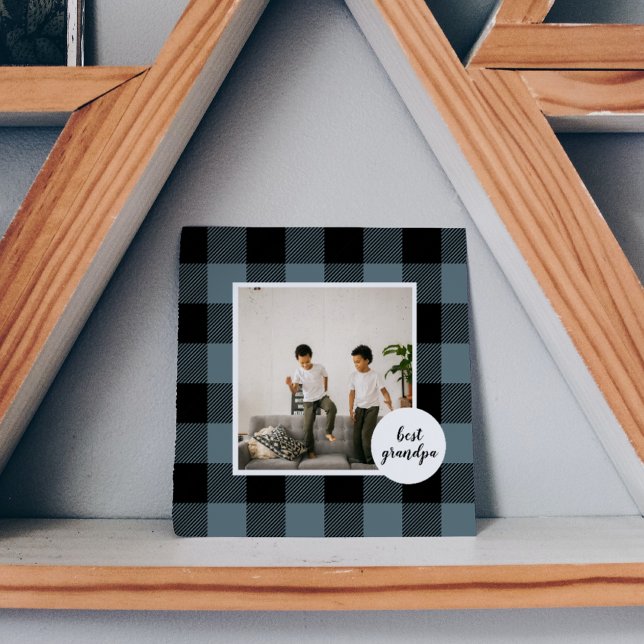 Xadrez Azul E Preta - Melhor Presente Do Avô Com F (Criador carregado)