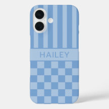 Xadrez Azul Listrado Personalizado