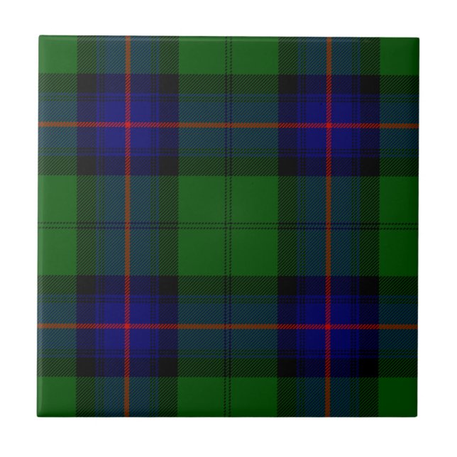 Xadrez azul-tartan armstrong e verde (Frente)