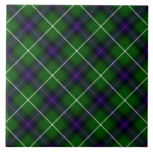 Xadrez azul verde MacDonald tartan