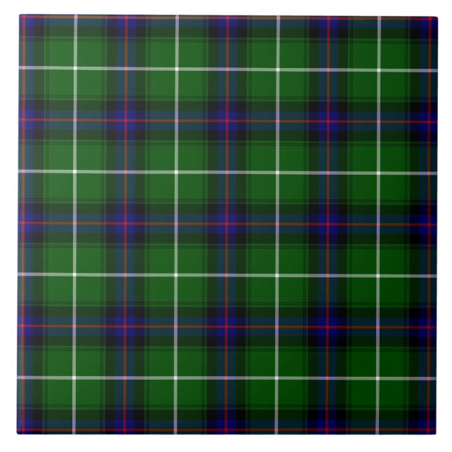 Xadrez azul verde MacDonald tartan (Frente)
