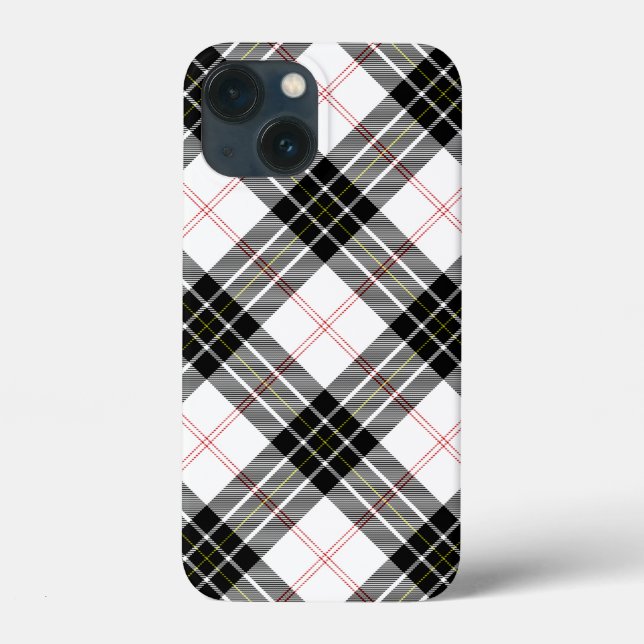 Xadrez branca preta de tartan MacPherson (Verso)