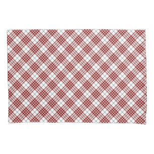 Xadrez branca vermelha do tartan do clã de