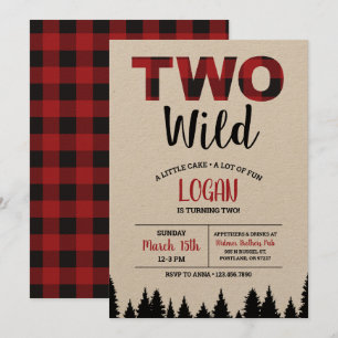 Xadrez Buffalo Segundo Convite De Aniversário Dois